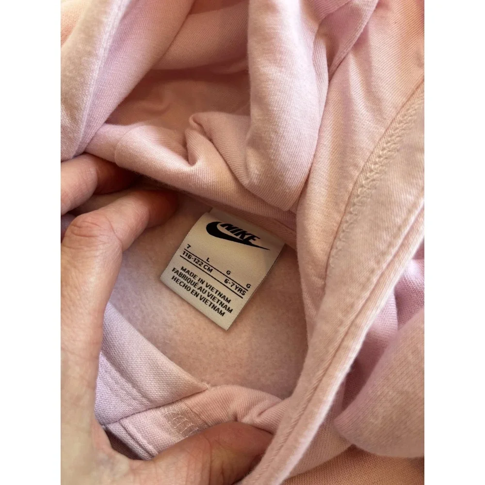 Nike Girl's Pink Hoodie Sweatshirt Size 7 #480‎ NWOT